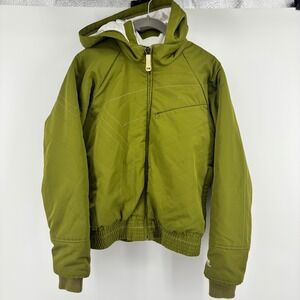 Helly Hansen Kids Olive Green Hooded Ski Jacket Manmade Segment XS